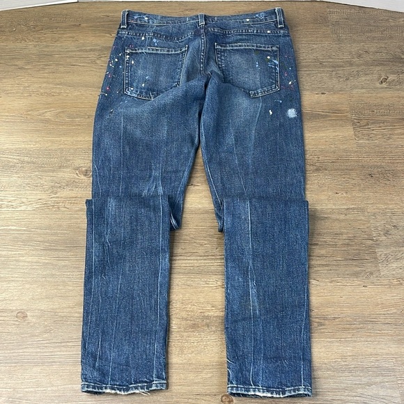 Vince Women’s Mid Rise Skinny Paint Splattered Distressed Jeans, size 28 - Picture 11 of 11